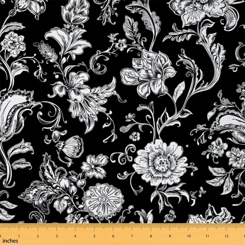 Miniatura 32 de Feelyou Tela de Olas del Océano por el Patio, Tela de Tapicería Japonesa Hokusai Olas para Sillas, Estilo Oriental Tradicional Náutico Marino