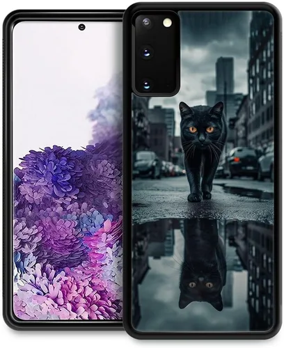 Miniatura 148 de CARLOCA Funda compatible con Samsung Galaxy S20, familia de jirafas divertidas en blanco y negro, para niñas y mujeres, diseño gráfico de moda, a