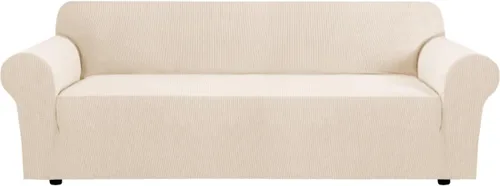 Miniatura 75 de H.VERSAILTEX Fundas elásticas para sofá, fundas de sofá para perros, fundas para sofá de 3 asientos con tela jacquard gruesa a cuadros con parte