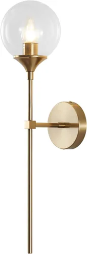 Miniatura 13 de KCO Lighting - Aplique de pared montado en la pared de latón cepillado dorado, lámpara de pared moderna de mediados de siglo, lámpara de pared Oro +