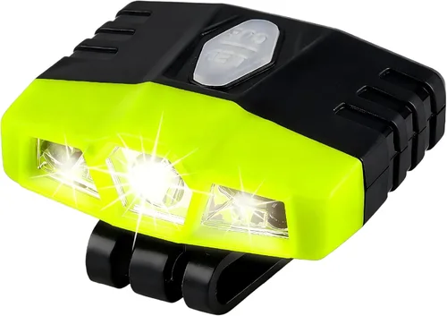LHOTSE Mini Luz LED Cree Ultra Brillante de Manos Libres con Clip para Gorra - Linterna de Sombrero Recargable Impermeable Luz Frontal Portátil para