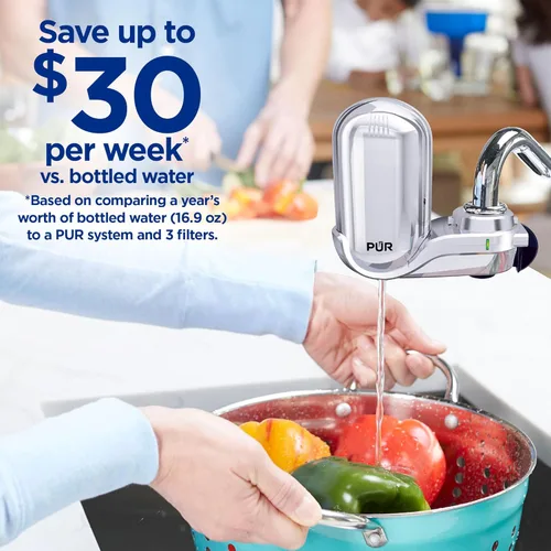 Miniatura 3 de PUR PLUS - Sistema de filtración de agua para montaje en grifo vertical, filtro reductor de plomo, agua de gran sabor, fácil de instalar, dura 100
