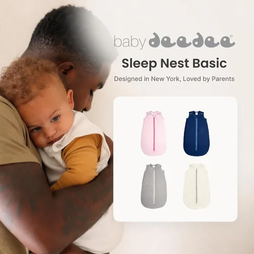 Miniatura 8 de Baby Deedee Sleep Nest Basic - Saco de dormir para bebé de 0.6 TOG de 0 a 6 meses, saco de dormir de algodón con broches de hombro patentados, manta