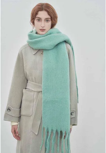 Miniatura 27 de Bufanda grande y gruesa de gran tamaño, esponjosas, de lana grande, gruesa, cálida para invierno