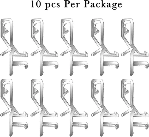 Miniatura 5 de 10 clips de cenefa de plástico de 1-7/8 pulgadas, clips de repuesto para persianas de ventana, se adapta a cenefas de madera
