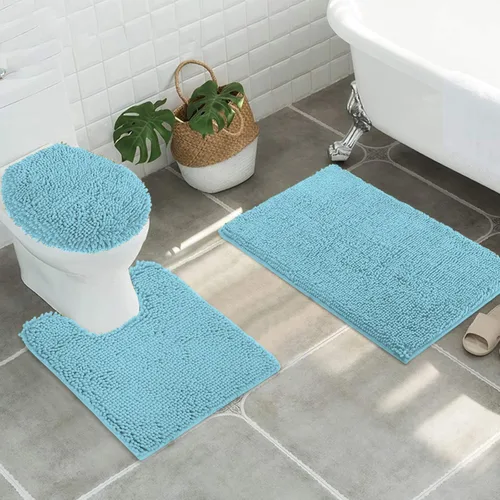 Miniatura 41 de MAYSHINE Alfombra de Baño de Chenilla Afelpada Extra Suave, Súper Absorbente, Alfombra de Baño Antideslizante Microfibra Esponjosa