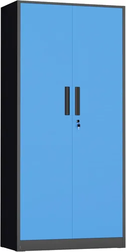 Miniatura 22 de INTERGREAT Armario de almacenamiento de metal con cerradura, gabinete de almacenamiento de metal con cerradura de 72 pulgadas de alto con puertas