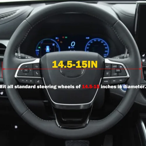 Miniatura 5 de Montañas, Aventura, Exteriores, Campista, Senderismo, Funda de Cuero para Volante de Coche de Montaña - 15 pulgadas Universal de Microfibra - Suave