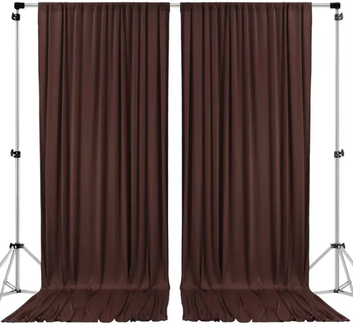 Miniatura 35 de AK TRADING CO. Cortinas de telón de fondo de poliéster IFR de 10 pies x 8 pies con bolsillos para varillas - Cortinas para decoración de ventana