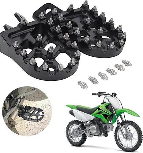 Miniatura 8 de AnXin Estriberas Reposapiés Pedales de Pie Apoyos CNC MX para KLX300 KLX300R KLX300SM 97-07 20-24 KLX250 06-20 KLX250S 09-14 KLX250R 94-96 KLX650