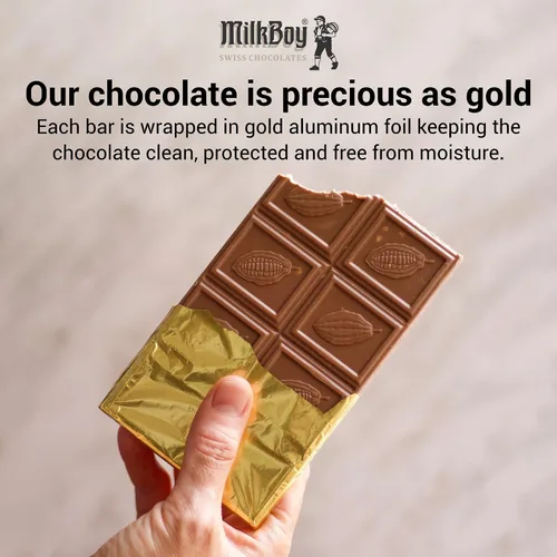 Miniatura 6 de Barritas de chocolate Milkboy Swiss Chocolates - Chocolate premium suizo de leche alpina - Chocolates suaves europeos de leche en regalo - Cacao