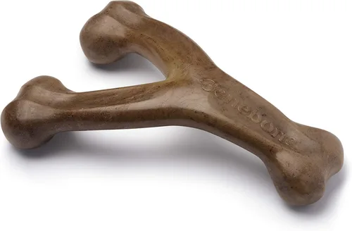 Miniatura 9 de Benebone Wishbone - Juguete masticable duradero para perros masticadores agresivos, tocino real, fabricado en Estados Unidos, mediano