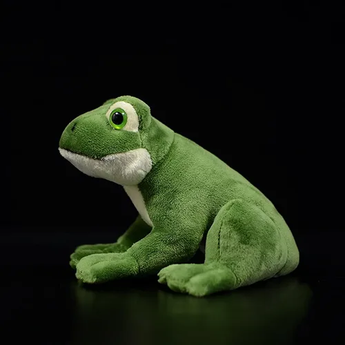 Miniatura 4 de Juguete de peluche de rana de simulación – 6.3 pulgadas de rana verde realista, juguetes de peluche reptiles, muñecas de felpa súper suaves