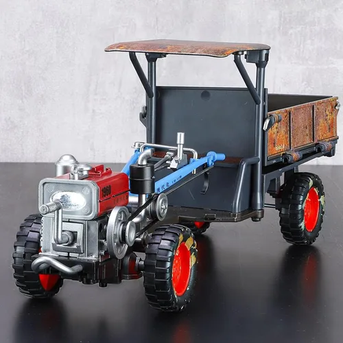 Miniatura 4 de Modelo a escala de tractor – 10.8x4.1x2.8 in Escala de aleación de juguete de tractores para caminar, juguete de tractor con luces y música, juguete