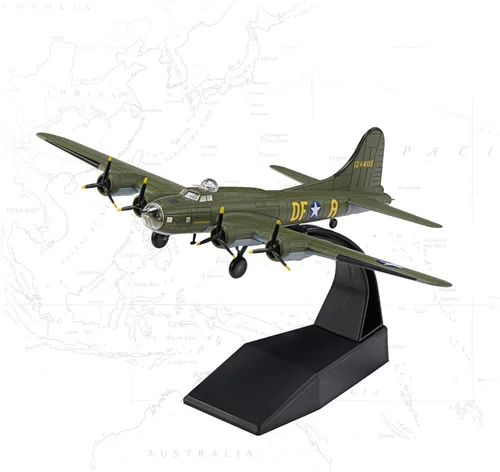 B-17 Flying Fortress - Aviones fundidos a presión a escala 1/144, modelo de avión de metal pesado para coleccionista, entusiasta de la aviación,