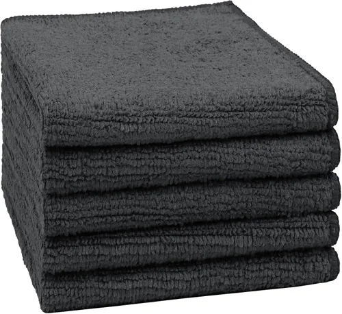 Orighty Paquete de 5 toallas faciales de microfibra, altamente absorbentes y suaves al tacto, toallas de mano para baño, hotel, spa y gimnasio, 11.5