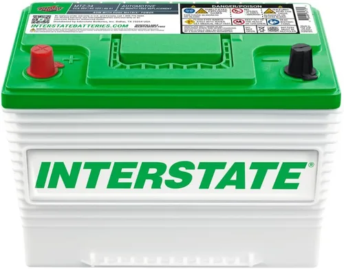 Interstate Batteries Batería automotriz de 12 V 63 Ah (MTZ-34 Group 34, 24) AGM de plomo puro, ciclo profundo, batería de repuesto de automóvil de