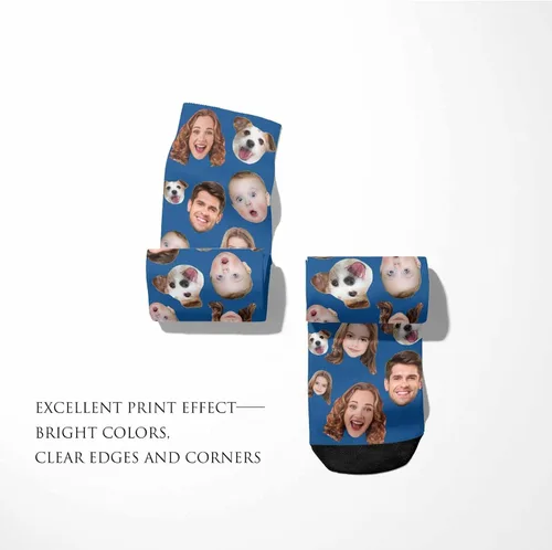 Miniatura 62 de Artsadd Calcetines personalizados para mujeres y hombres, amantes de los perros y gatos, regalos divertidos unisex personalizados