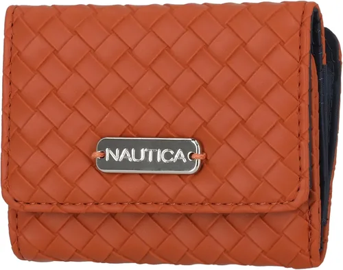 Miniatura 15 de Nautica Rower's End Cartera Pequeña para Mujeres, Bloqueo RFID Portador Delgado de Tarjetas de Crédito con Bolsillo para Monedas con Cremallera