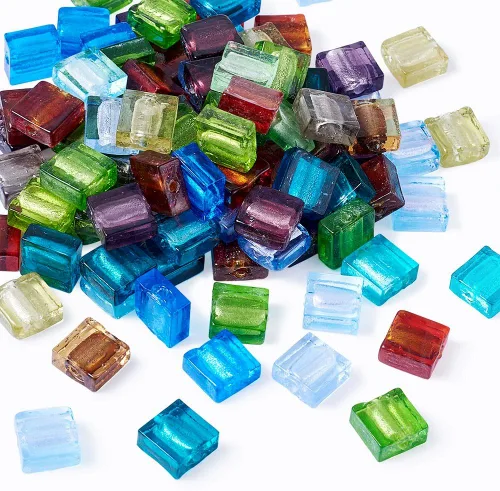 Miniatura 22 de Craftdady - Cuentas de vidrio soplado 2-2 colores mezclados
