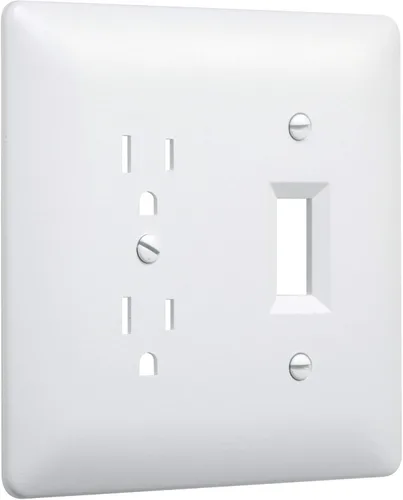 Miniatura 8 de TayMac 5070W MASQUE 2000 - Placa de pared para interruptor de palanca decorativa de tamaño mediano de 1 banda con cubierta de palanca, cubierta