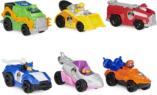 Miniatura 13 de Paw Patrol, True Metal Dino Rescue - Paquete de 8 vehículos coleccionables fundidos a presión, escala 1:55 Paquete de 8 regalos de rescate