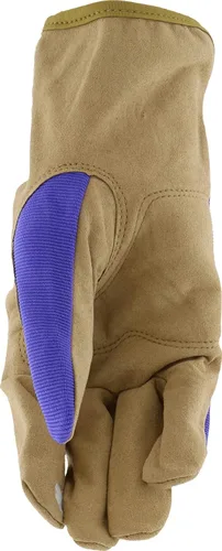 Miniatura 3 de Miracle-Gro MG86206 - Guantes de palma acolchados (bronceado/morado, mediano/grande), palma de cuero sintético, compatible con pantalla táctil