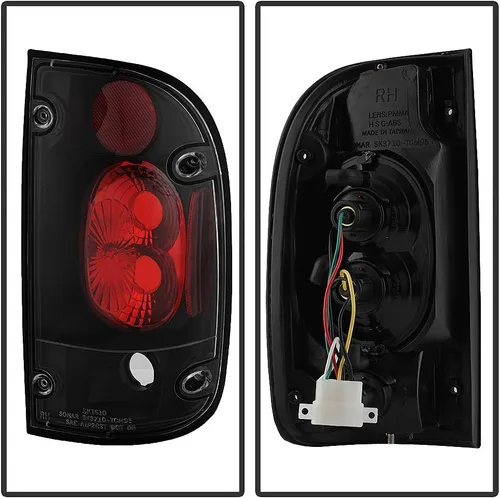 Miniatura 2 de ACANII -Para 1995-2000 Toyota Tacoma Pickup Truck Pre-runner Luces traseras negras Lámparas de freno izquierda+derecha 1996 1997 1998 1999