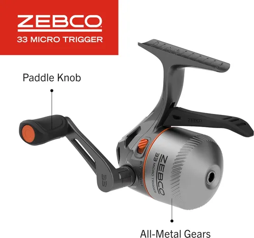 Miniatura 5 de Zebco 33 Micro Trigger Spincast - Combo de carrete y caña de pescar, caña telescópica de 2 piezas de 6 pies 6 pulgadas, Ultra-Lt Power, Mod Action