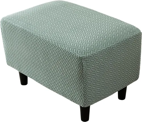 Miniatura 26 de Eco-Ancheng Funda elástica para silla, funda otomana rectangular de almacenamiento, funda otomana para reposapiés, fundas otomanas para taburete