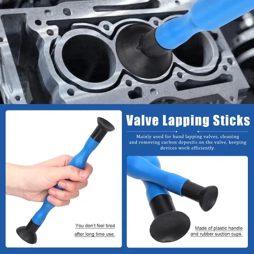 Miniatura 5 de Glarks 5 compresores universales de resorte de válvula con capacidad de 3.5 a 9 pulgadas y kit de lapper de válvula, 1 herramienta de extracción