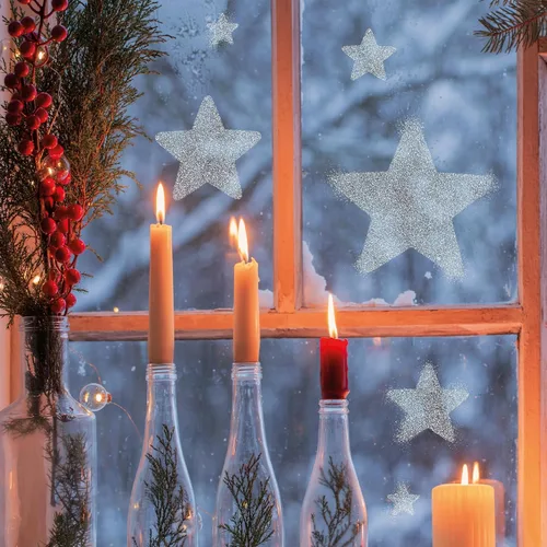 Miniatura 2 de NAKLEO Juego de plantillas de pintura para niños, 5 plantillas de estrellas de 3.5 a 13.4 pulgadas, plantillas de dibujo de plástico y Estrella #2
