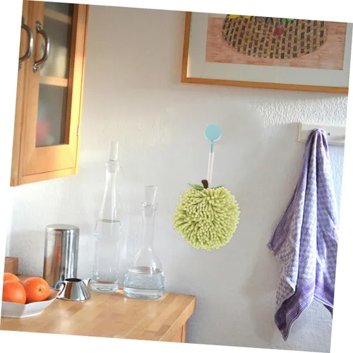Miniatura 4 de 2pcs Chenille Hand Towels Fuzzy Super Absorbent and Quick Drying for Bathroom and Kitchen Cute Hanging Design for Easy Storage and Versatile Use