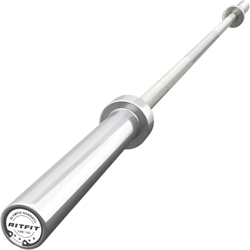 Miniatura 27 de RitFit Elite - Barra olímpica de 7 pies, robusta barra de 45 libras para levantamiento de pesas y levantamiento de potencia, barra olímpica superior