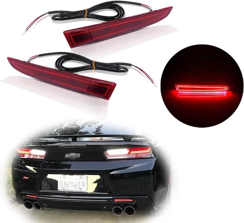 Miniatura 2 de Lente roja LED freno trasero antiniebla luces reflectoras para Chevrolet Camaro Traverse 2016-2020, Pontiac G8 2008 2009, Cadillac ATS XT5