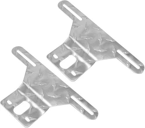Miniatura 8 de Hoypeyfiy Soporte de luz para matrícula de remolque para camión, caravana, todoterreno, soporte de aluminio para matrícula (color negro, 1 unidad)