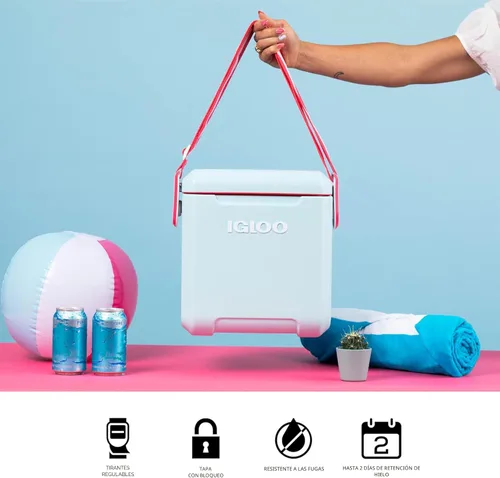 Miniatura 6 de Igloo Tag Along Too Coolers Enfriador de estilo picnic de carcasa dura aislada Cofre de hielo rodante Mist
