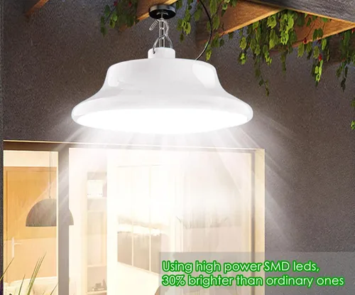 Miniatura 4 de HULPPRE Luz solar para cobertizo de 3000 lm para interiores y exteriores con cuerda de tracción, de día o de noche, del atardecer al amanecer