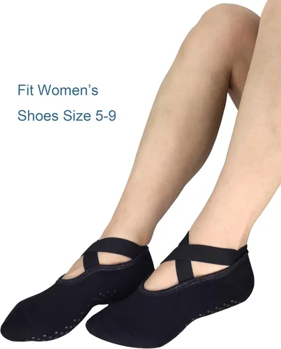Miniatura 3 de Toes&Feet Calcetines acolchados acolchados antideslizantes para mujer, para yoga, pilates, ballet, barre piyo