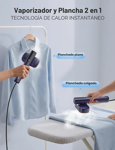 Miniatura 8 de Sundu Vaporizador para ropa, potente plancha de vapor portátil de 1200 W, calentamiento rápido de 15 segundos, tanque de 3.5 fl oz, vapor continuo
