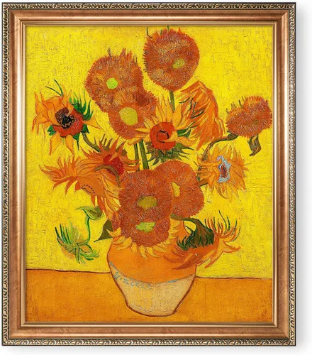 Miniatura 787 de A&T ARTWORK Campo de trigo con cipreses de Van Gogh Las reproducciones de arte clásico mundial, impresiones en lienzo giclée para decoración
