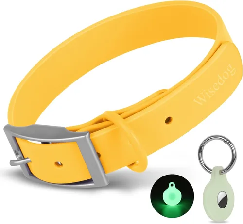 Miniatura 11 de Wisedog Collar de perro impermeable: ajuste múltiple de 7 a 23.6 pulgadas, correa recubierta de goma suave, fácil de limpiar, para perros pequeños