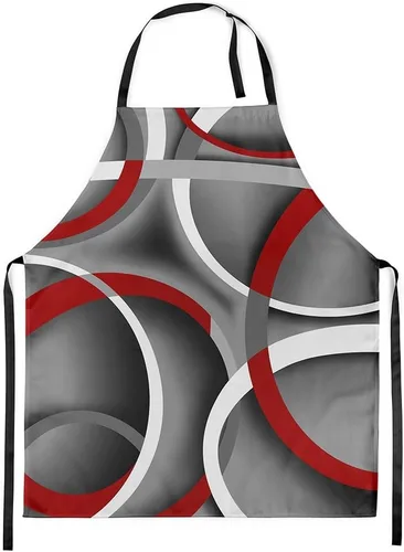 Miniatura 47 de Castle Fairy Delantal de cocina geométrico en espiral, moderno delantal impermeable con rayas simples para adultos (sin bolsillo), 31 x 26 pulgadas