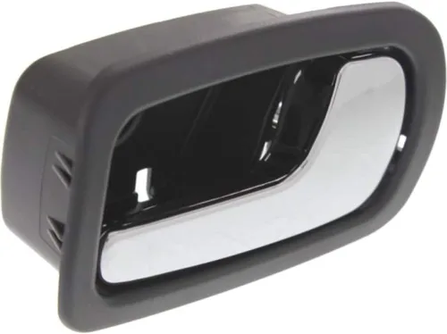 Miniatura 2 de Para Chevy Cobalt 2005-2010 Manija de puerta interior Trasero lado del pasajero Bisel negro con palanca cromada Trim:All Submodels