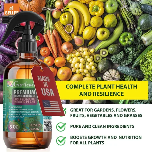Miniatura 4 de GARDENERA Spray orgánico profesional de algas marinas para plantas AGLAONEMA – 8 oz – Rocío fertilizante de algas marinas y algas marinas totalmente