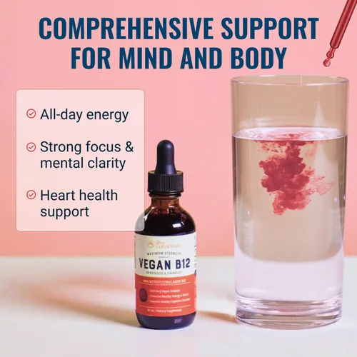 Miniatura 3 de Live Conscious Gotas líquidas sublinguales de vitamina B12 vegana Fórmula de metilcobalamina de B12 de máxima potencia 5000 mcg Vitamina B 12