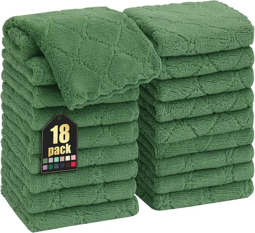 Miniatura 40 de Homaxy - Paquete de 12 trapos de cocina (10 x 10 pulgadas, morado), de terciopelo coral, supersuaves y absorbentes, de secado rápido, paño