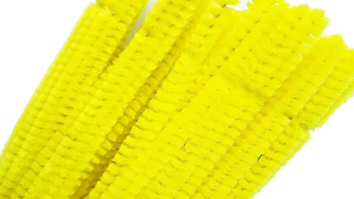 Miniatura 2 de 100 piezas de tallos de felpilla mullidos limpiapipas para artes y manualidades (amarillo)