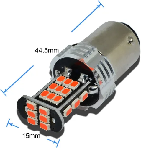 Miniatura 5 de Alla Lighting Bombillas LED de señal de giro BAY15D 1157 superbrillantes 2000 lms 7528 2357 1157 bombilla LED 3020 30-SMD 1157 bombillas LED ámbar