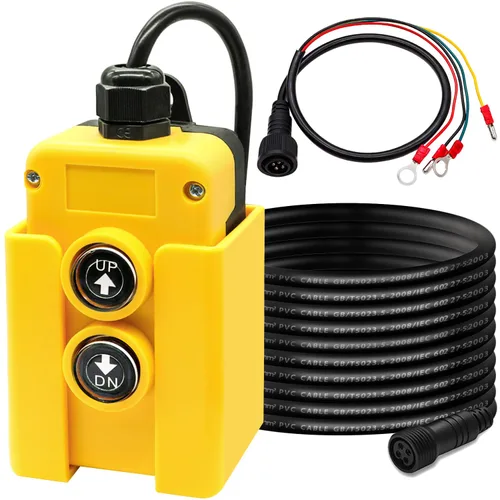 Miniatura 7 de Taiss - Interruptor de control remoto de remolque de descarga de 4 cables 12V CC - Controlador de botón industrial arriba abajo para descarga